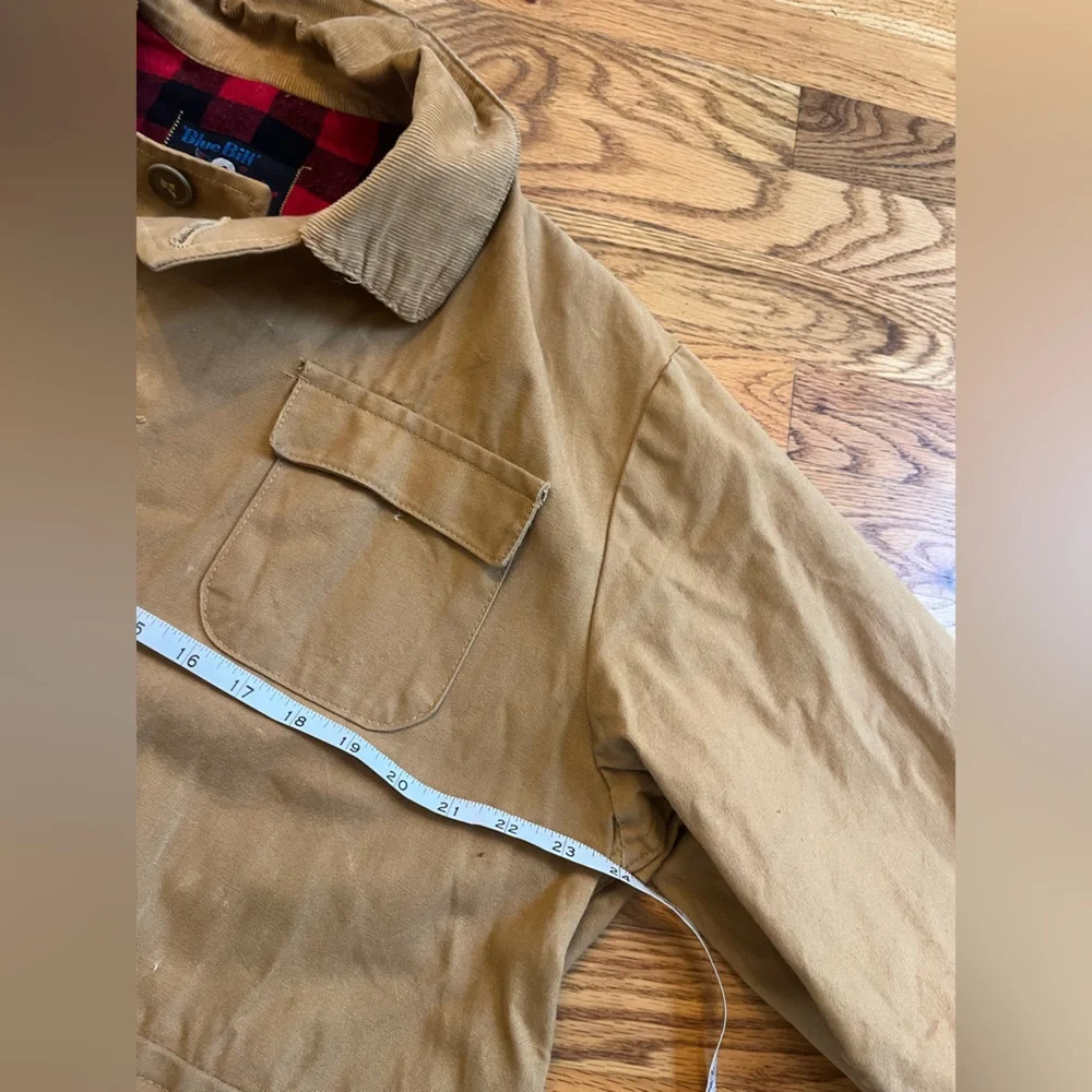 1960s Blue Bill by Red Head Canvas Hunting Jacket Shell Loops b3
